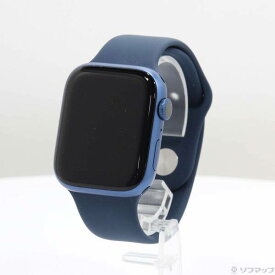 【中古】Apple(アップル) Apple Watch Series 7 GPS 45mm ブルーアルミニウムケース アビスブルースポーツバンド 【344-ud】