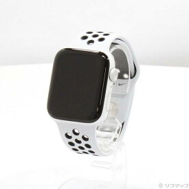 【中古】Apple(アップル) Apple Watch Series 6 Nike GPS 44mm シルバーアルミニウムケース ピュアプラチナム／ブラックNikeスポーツバンド 【198-ud】
