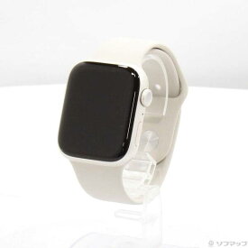 【中古】Apple(アップル) Apple Watch Series 7 GPS 45mm スターライトアルミニウムケース スターライトスポーツバンド 【198-ud】