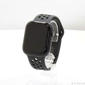 【中古】Apple(アップル) Apple Watch Series 7 Nike GPS 45mm ミッドナイトアルミニウムケース アンスラサイト／ブラックNIKEスポーツバンド 【198-ud】