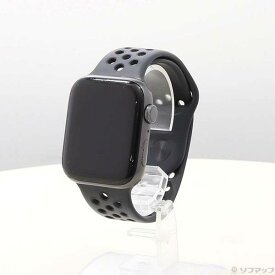 【中古】Apple(アップル) Apple Watch Series 5 Nike GPS 44mm スペースグレイアルミニウムケース アンスラサイト／ブラックNikeスポーツバンド 【196-ud】