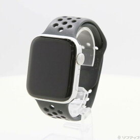 【中古】Apple(アップル) Apple Watch Series 6 GPS 44mm シルバーアルミニウムケース ピュアプラチナム／ブラックNikeスポーツバンド 【196-ud】