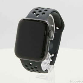 【中古】Apple(アップル) Apple Watch Series 5 Nike GPS 44mm スペースグレイアルミニウムケース アンスラサイト／ブラックNikeスポーツバンド 【252-ud】