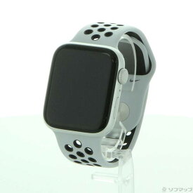 【中古】Apple(アップル) Apple Watch SE 第1世代 Nike GPS 44mm シルバーアルミニウムケース ピュアプラチナム／ブラックNikeスポーツバンド 【368-ud】