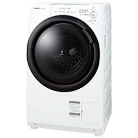 【中古】SHARP(シャープ) 〔展示品〕 ドラム式洗濯乾燥機 ホワイト系 ES-7S1-WL ［洗濯7.0kg ／乾燥3.5kg ／ヒーター乾燥(水冷・除湿タイプ) ／左開き］ 【258-ud】
