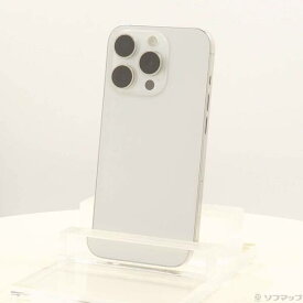 【中古】Apple(アップル) iPhone15 Pro 128GB ホワイトチタニウム MTU83J／A SIMフリー 【348-ud】
