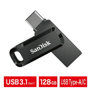 USBb128GBbSanDisk TfBXNbUSB3.1 Gen1bUSB Type-A/Type-C RlN^ځbUltra Dual Drive Gob]USBbsACOpbP[WibSDDDC3-128G-G46