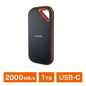SSD�b1TB�bSanDisk Extreme PRO �|�[�^�u��SSD�b�T���f�B�X�N�b�����b�Ǐo/�������x2000MB/�b�b�ϋv���b�b���A���~➑́b�V���R���V�F���bIP65�b�h���b�h�o�bNVMe�b3���[�g�������ی�bUSB3.2 Gen2�b���s