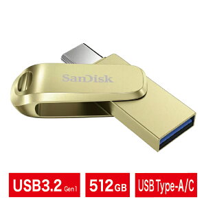 USB�������b512GB�bSanDisk �T���f�B�X�N�bUSB3.2 Gen1�bUSB Type-A/Type-C�b�S�[���h�bUltra Dual Drive Luxe�b��]��USB�������b���s�A���i�bSDDDC4-512G-G46GD