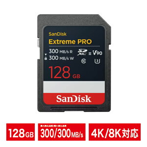 SDJ[hb128GBbSanDisk TfBXNbExtreme PRO SD UHS-II CardbV90bR:300MB/sbW:300MB/sbSDXCbSDSDXDM-128G-GN4IN
