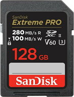 SDカード｜SDXC｜128GB｜SanDisk サンディスク｜読込:280MB/s 書込:100MB/s｜Extreme PRO UHS-II U3 V60 …