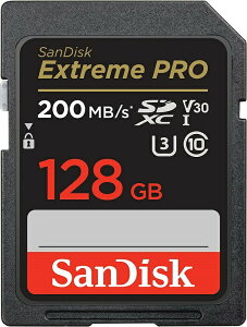 SDJ[hbSDXCb128GBbSanDisk TfBXNbǍx:200MB/sbExtreme PRO UHS1 U3 Class10 V30 SDSDXXD-128G-GN4IN