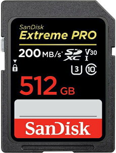 SDJ[hbSDXCb512GBbSanDisk TfBXNbǍx:200MB/sbExtreme PRO UHS1 U3 Class10 V30 SDSDXXD-512G-GN4IN