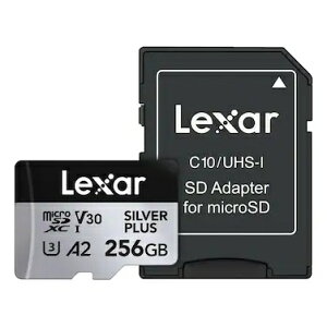 microSD�J�[�h 256GB microSDXC UHS-I U3 V30 A2 �ő�Ǎ�205MB/s 4K�Ή� SD�A�_�v�^�[�t Professional SILVER PLUS Lexar LMSSIPL256G-BNANG�y�l�R�|�X�֔z������1�_�܂Łz