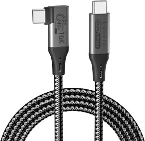 Luxxio USB4 2.0 Gen4/Thunderbolt5 USB-C to CP[u 240W/`80Gbps 16K60Hz E}[J[`bv P`120Gbps Thundderbolt4/3݊ iC 1m L^ LU-CCLC248010N
