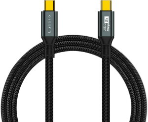 Luxxio USB3.2 USB-C to CP[u 100W/20Gbps 8K30Hz E}[J[`bv iC 1m LU-CCMC102010N