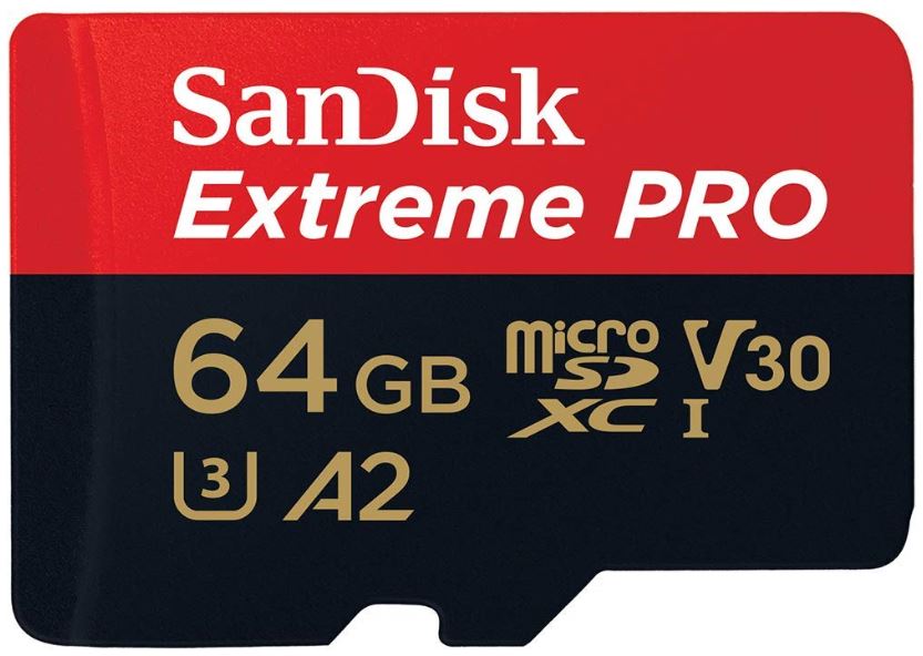 SanDisk Extreme PRO microSDXC64GB SD変換アダプタ付 き SDSQXCY-064G-GN6MA