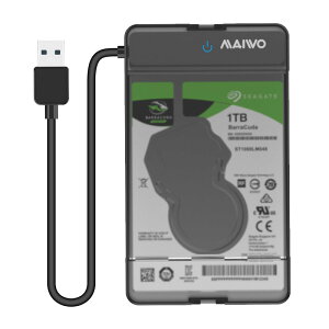 MAIWO 2.5C`SATA to USB-AA_v^+P[X BLACK [K105]