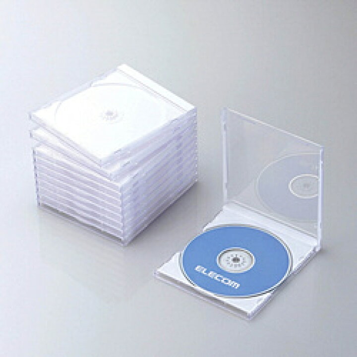 市場】ELECOM(エレコム) CD／DVD／Blu-ray対応収納ケース （1枚収納×10セット・ホワイト） CCD-JSCN10WH  CCDJSCN10WH : ソフマップ デジタルコレクション