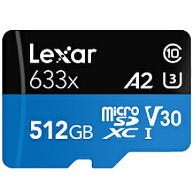 LEXAR Lexar High-Performance 633x 【512GB】microSDXCカード [Class 10, A2, UHS-I (U3), V30] LSDMI512BBJP633A LSDMI512BBJP633A