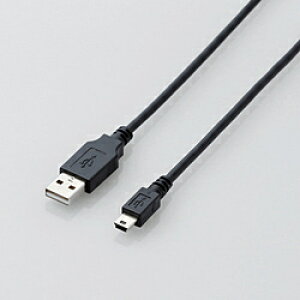 ELECOM(�G���R��) USB2.0�P�[�u��/A-miniB�^�C�v/�m�[�}��/1m/�u���b�N U2C-M10XBK U2CM10XBK �y864�z