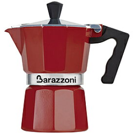 BARAZZONI 直火用 エスプレッソコーヒーメーカー3カップ LA CAFFETTIERA ALLUMINIO E COLORATA レッド 83000550330 83000550330