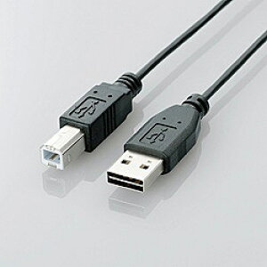 ELECOM(エレコム) U2C-DB10BK USB2.0ケーブル 【A】⇔【B】(1.0m/両面挿しタイプ/ブラック) U2CDB10BK
