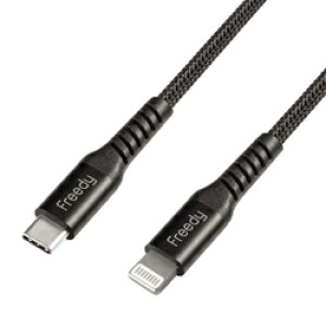 KOMATECH PD�Ή� USB Type-C to ���C�g�j���O�P�[�u���iType-C to Lightning Cable) Freedy �u���b�N EA1408BK EA1408BK �y852�z