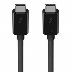 BELKIN 0.5m�mThunderbolt 3�iUSB-C�j �� Thunderbolt 3�iUSB-C�j�n�P�[�u�� �[�d�E�]���@�u���b�N�@F2CD084bt0.5MBK F2CD084BT05MBK