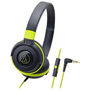 audio-technica(オーディオテクニカ) ATH-S100iS BGR(ブラックグリーン)【リモコン・マイク対応】【本体200g以下】 密閉型ヘッドホン ATHS100ISBGR