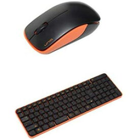 UNIQ ワイヤレスキーボード［2.4GHz・USB］＆マウス　The Wireless Silent Mouse ＆ Keyboard （ブラック・オレンジ)　MK48367GBO MK48367GBO