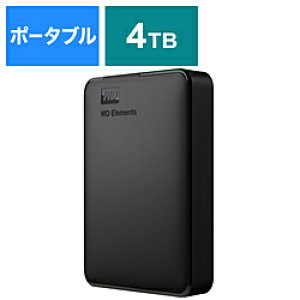 Western Digital WDBU6Y0040BBK-JESE OtHDD USB-Aڑ WD Elements Portable(Windows11Ή) m4TB /|[^u^n WDBU6Y0040BBKJESE