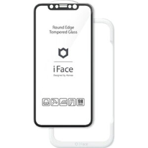 HAMEE [iPhone 11/XRp]iFace Round Edge Tempered Glass Screen Protector EhGbWKX ʕیV[g iFace ubN 41-890271