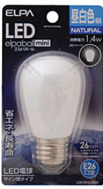 【在庫限り】 ELPA LED電球 「サイン球形」（昼白色・口金E26）　LDS1N-G-G900 LDS1NGG900 [振込不可]