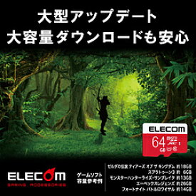 ELECOM(エレコム) microSDXCカード 64GB[Class10] NINTENDO SWITCH検証済 GM-MFMS064G ［Class10 /64GB］ GMMFMS064G