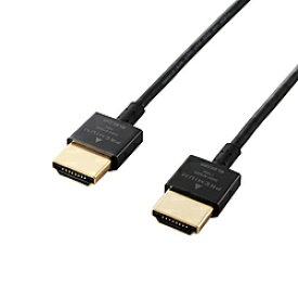 ELECOM(エレコム) 1.8m［HDMI ⇔ HDMI］　HDR・4K・イーサネット対応 Premium HDMIケーブル 超スリム DH-HDP14SS18BK ブラック [HDMI⇔HDMI /スリムタイプ] DHHDP14SS18BK