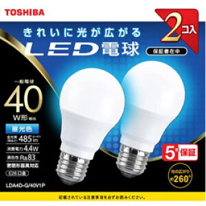 TOSHIBA(����) LDA4D-G/40V1P LED�d�� [E26 /�����F] LDA4DG40V1P