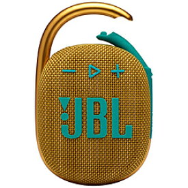 JBL(ジェービーエル) ブルートゥース スピーカー イエロー JBLCLIP4YEL ［防水 /Bluetooth対応 /Wi-Fi非対応］ JBLCLIP4YEL