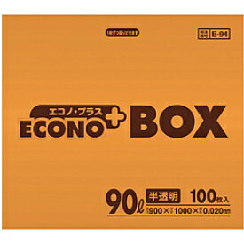 日本サニパック E-94エコノプラスBOX90L半透明　100枚　E94HCL E94HCL