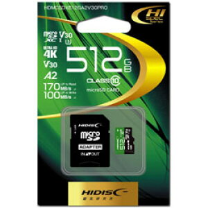 nCfBXN microSDXCJ[h  R170V[Y HDMCSDX512GA2V30PRO m512GB /Class10n HDMCSDX512GA2V30PRO