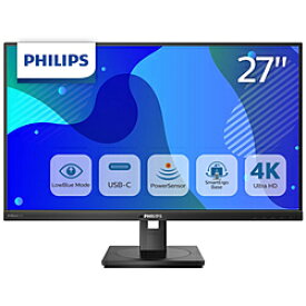 PHILIPS(フィリップス) USB-C接続 PCモニター ブラック 279P1/11 ［27型 /4K(3840×2160） /ワイド］ 279P111 [振込不可] [代引不可]