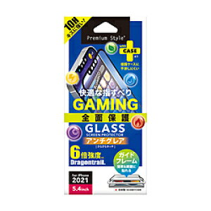 PGA iPhone 13 miniΉ 5.4inch tSʕیKX Q[p/A`OA Premium Style PG-21JGL03FAG PG21JGL03FAG