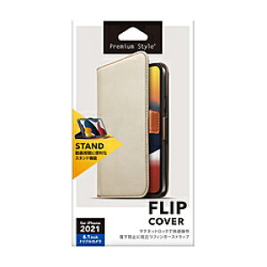 PGA iPhone 13 Pro �Ή� 6.1inch 3�� �t���b�v�J�o�[ Premium Style �x�[�W�� PG-21NFP05BE PG21NFP05BE �y852�z