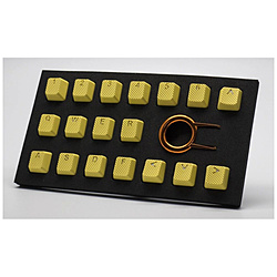 TAIHAO AL完売しました。 〔キーキャップ〕 英語配列 Rubber Gaming Backlit イエロー 定番スタイル 18キー Keycaps th-rubber-keycaps-yellow-18 RUBBERSYELLOW18