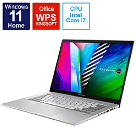 ASUS(エイスース) ノートパソコン Vivobook Pro 14X OLED N7400PC【有機EL】 クールシルバー N7400PC-KM012W ［14.0型 /Windows11 Home /intel Core i7 /WPS Office /メモリ：16GB /SSD：512GB /2021年12月モデル］ N7400PCKM012W