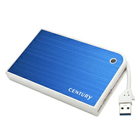 CENTURY(センチュリー) MOBILE BOX USB3.0接続 SATA6G 2.5"HDD/SSDケース ブルー＆ホワイト (CMB25U3BL6G) CMB25U3BL6G