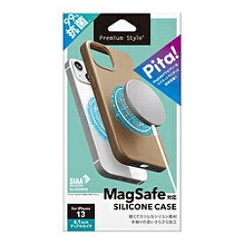 PGA iPhone 13用 MagSafe対応 抗菌スリムシリコンケース　ベージュ Premium Style ベージュ PG-21KMGSC02BE PG21KMGSC02BE