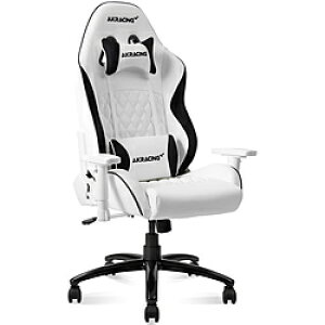 �y���������z AKRACING PINON-WHITE �Q�[�~���O�`�F�A [�V�[�g W380xD450xH11165�`1230mm] PINON ���^���f�� PU���U�[ �z���C�g PINONWHITE