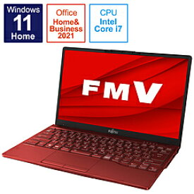 FUJITSU(富士通） ノートパソコン LIFEBOOK UH90/G2 ガーネットレッド FMVU90G2R ［13.3型 /Windows11 Home /intel Core i7 /メモリ：8GB /SSD：512GB /Office HomeandBusiness /日本語版キーボード /2022年夏モデル］ FMVU90G2R