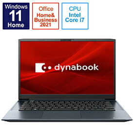 dynabook(ダイナブック) ノートパソコン dynabook M7 オニキスブルー P1M7VPEL ［14.0型 /Windows11 Home /intel Core i7 /メモリ：8GB /SSD：512GB /Office HomeandBusiness /日本語版キーボード /2022年秋冬モデル］ P1M7VPEL 【864】